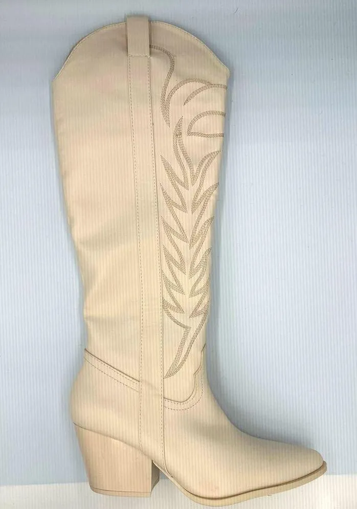 Qupid  Vaca 35X Cowboy Boots - Nude - size 10 - Image 14