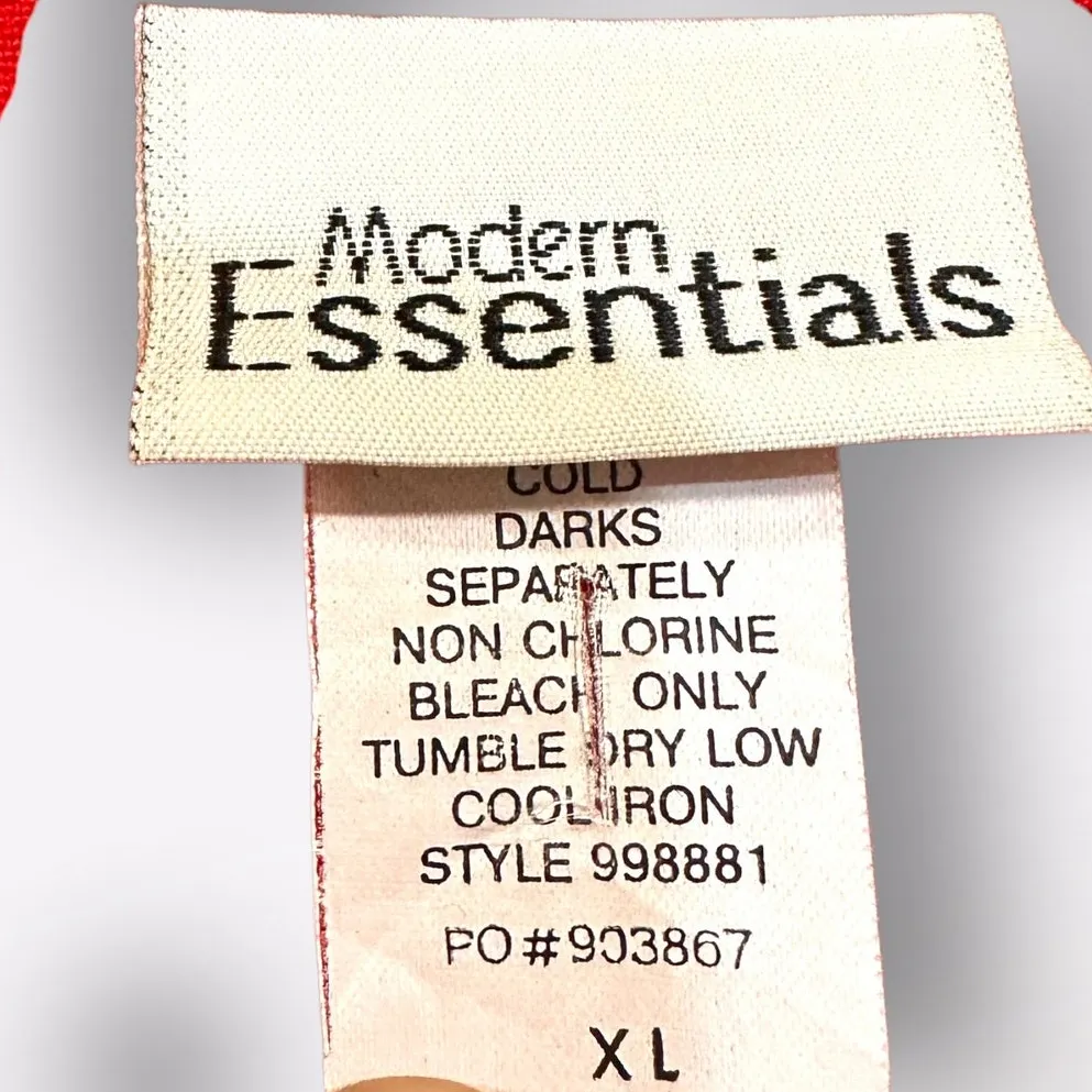 Modern Essentials Red Blazer Power Suit Women's Size XL Buttoned Plus Workwear‎ - Image 6