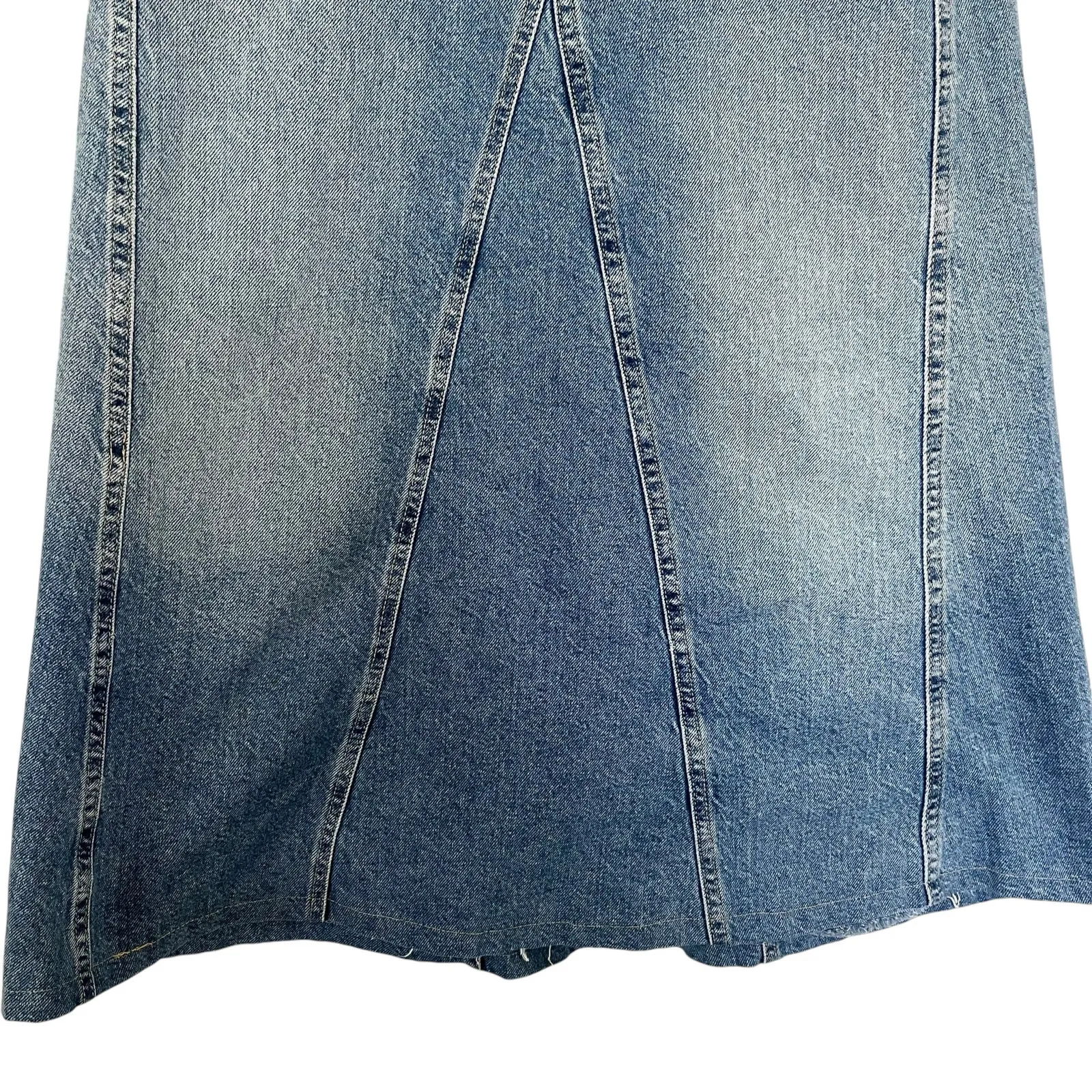 Zara Blue Denim A-Line Jean Midi Skirt Women’s Size Small - Image 4