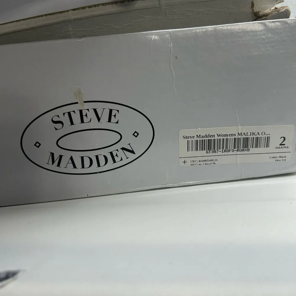 Steve Madded Heels Women 9 Black Malika Open Toe Strap Sandals Wedding Party NEW - Image 10