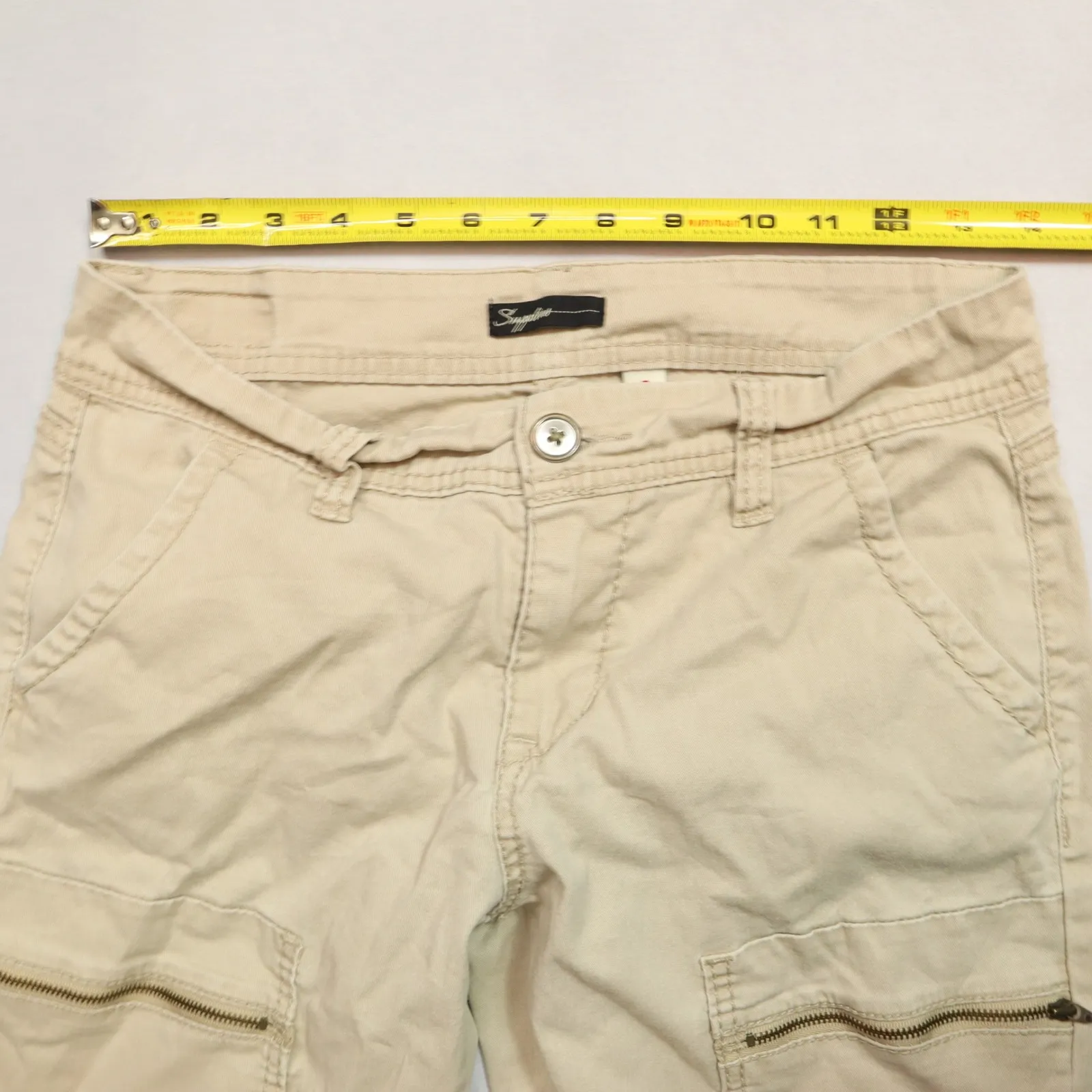 Supplies Khaki Cargo Straight Tapered Chino Streetwear Y2K Vintage Ankle Pants 6 - Image 4