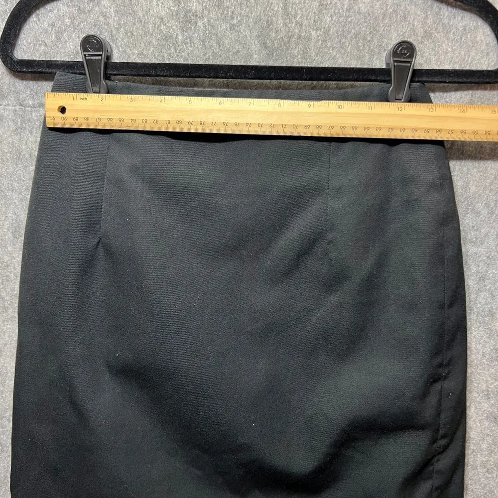 Vintage Nordstrom Classic Black Pencil Skirt Professional Office Wear Size 6 90s - Image 2