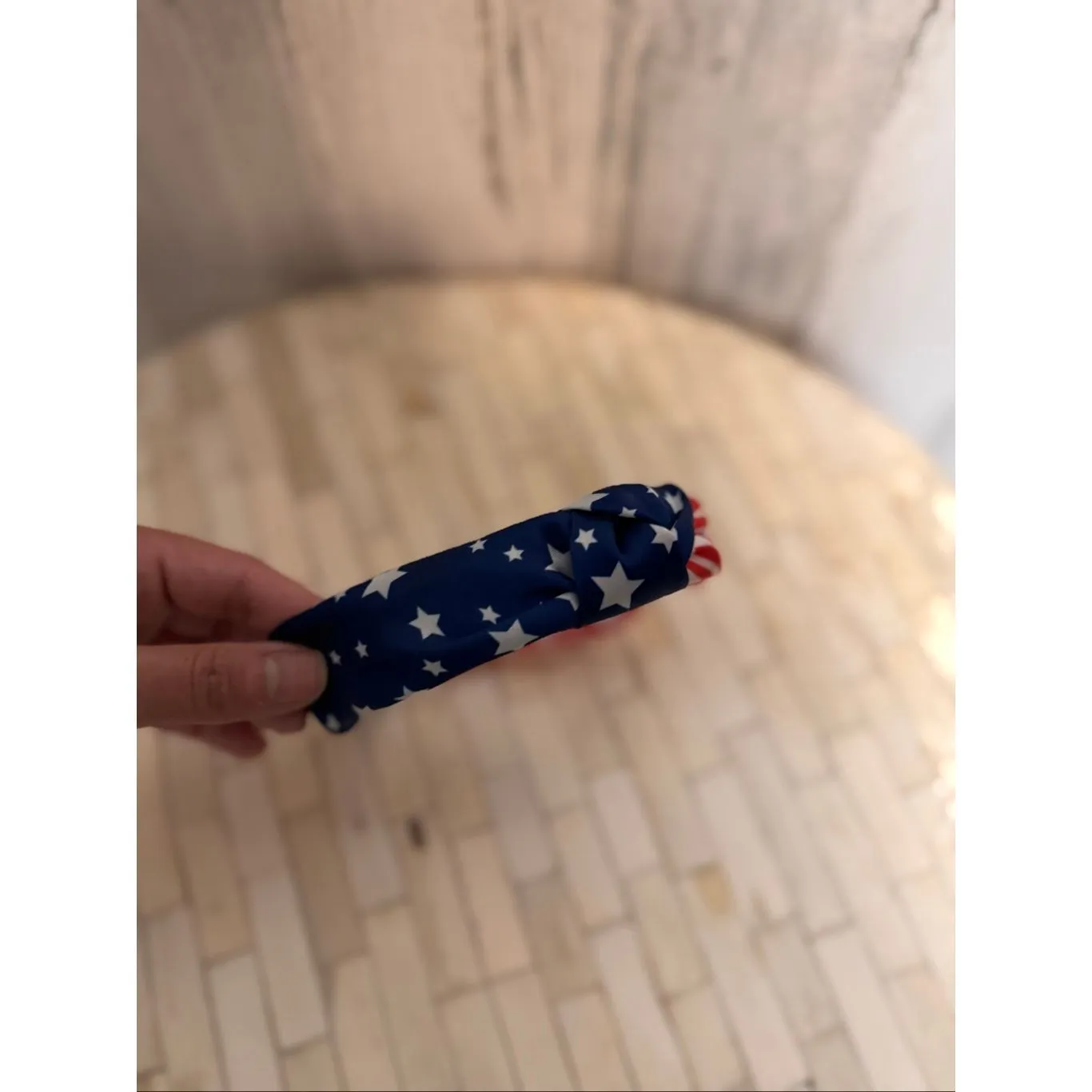 Patriotic Red White & Blue Twisted Headband | USA Stars & Stripes Hair Accessory - Image 5