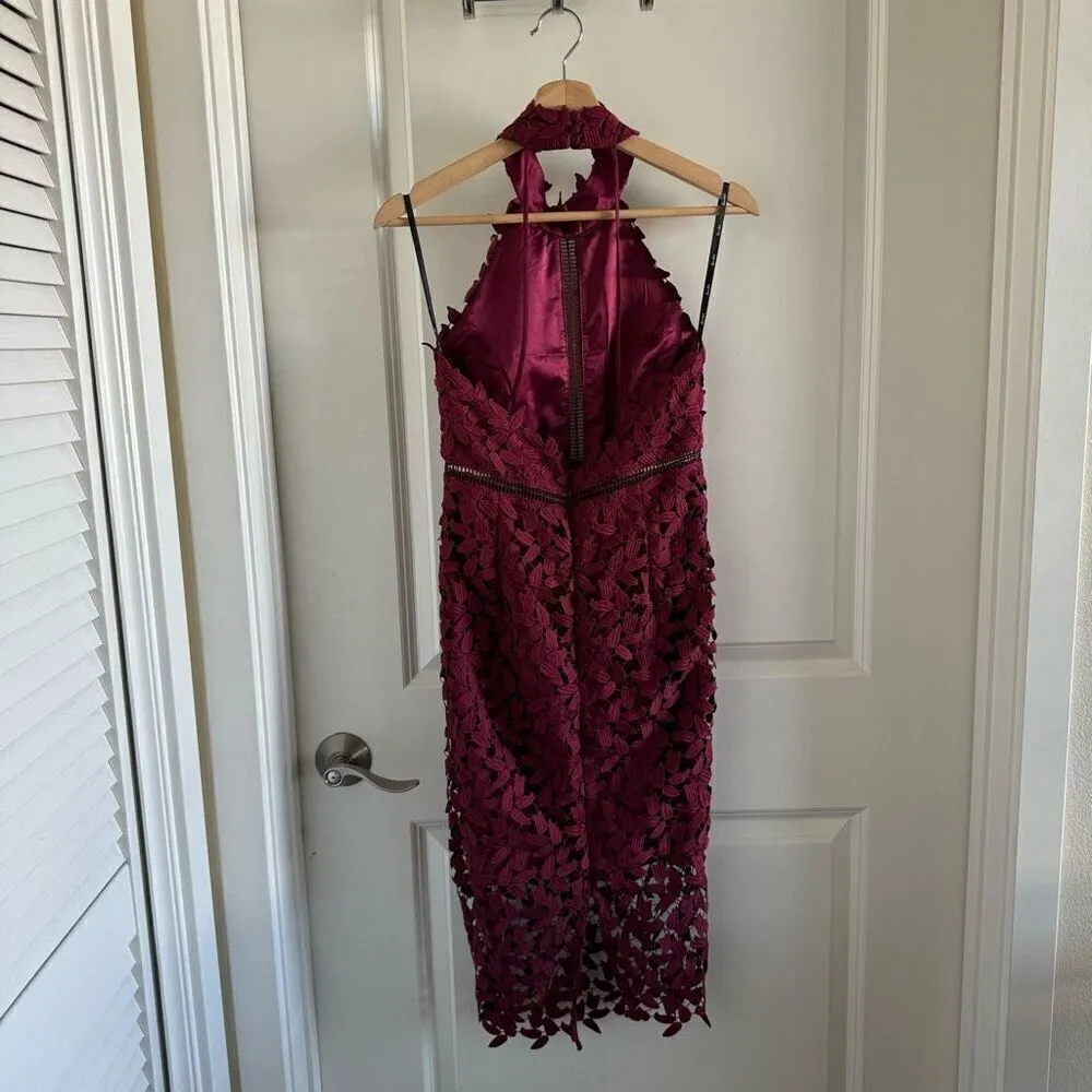 Bardot Gemma Dress Burgundy - Image 5