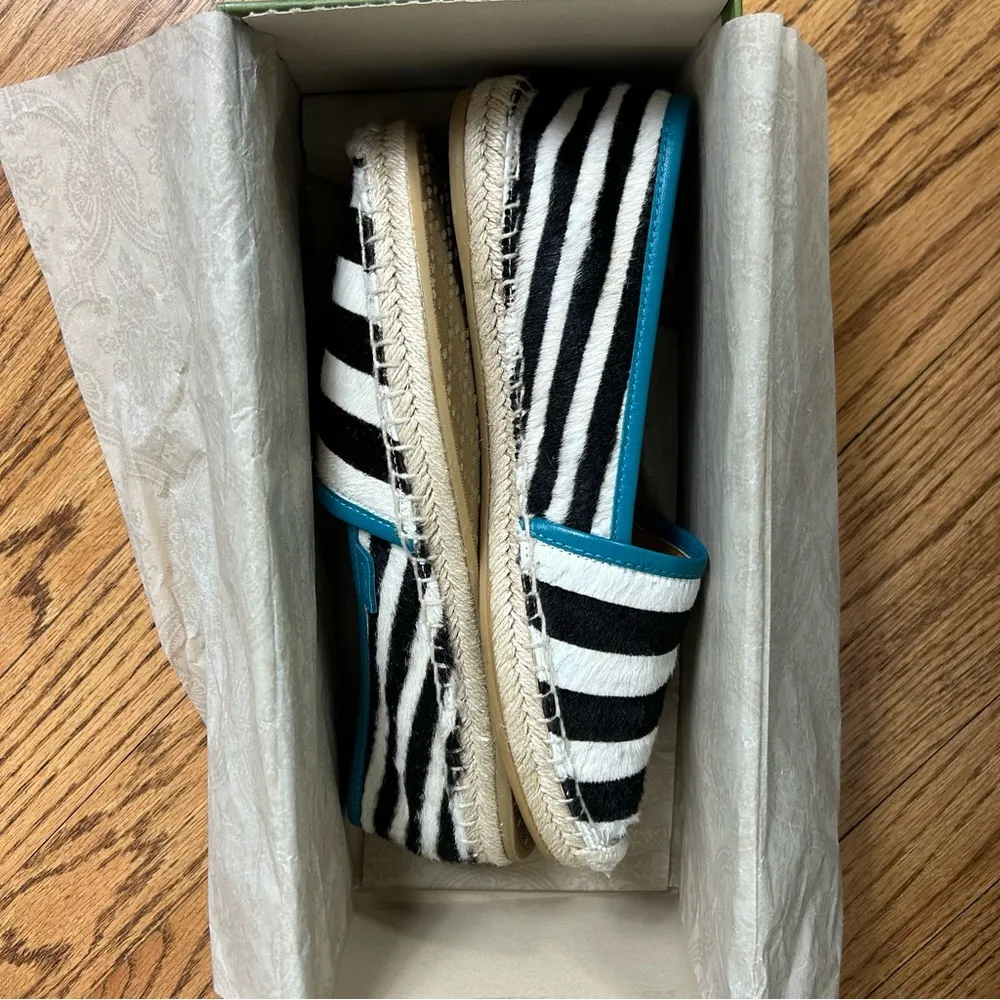 GUCCI | Lilibeth Pony-Style Calfskin Espadrille Shoes Size 37.5 - Image 10