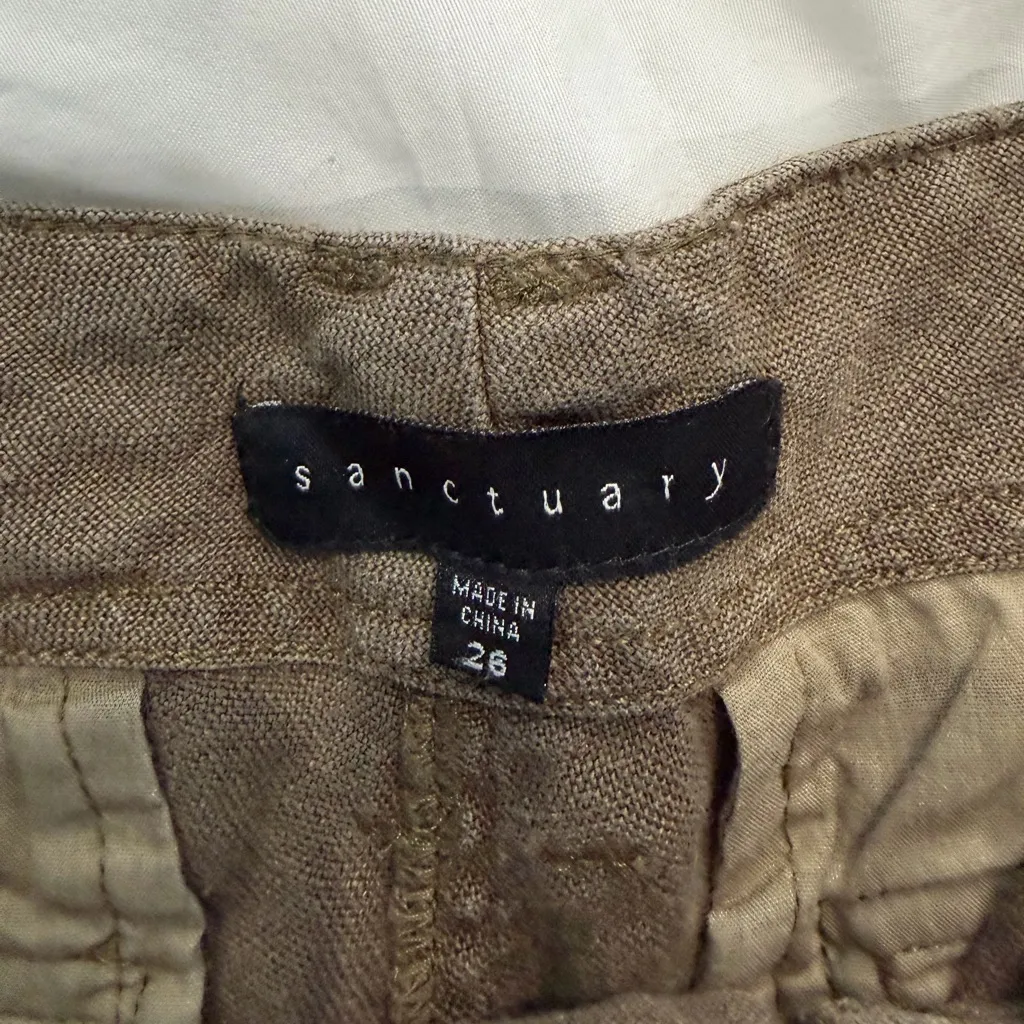Sanctuary Olive Cargo Shorts - Image 3