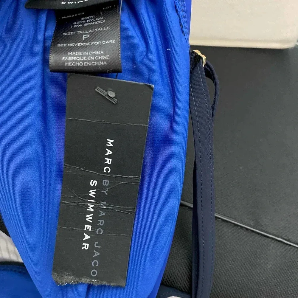 Marc by Marc Jacobs Broken Solids Bandeau Bikini Top Two Toned Blue Size US XS - Image 11