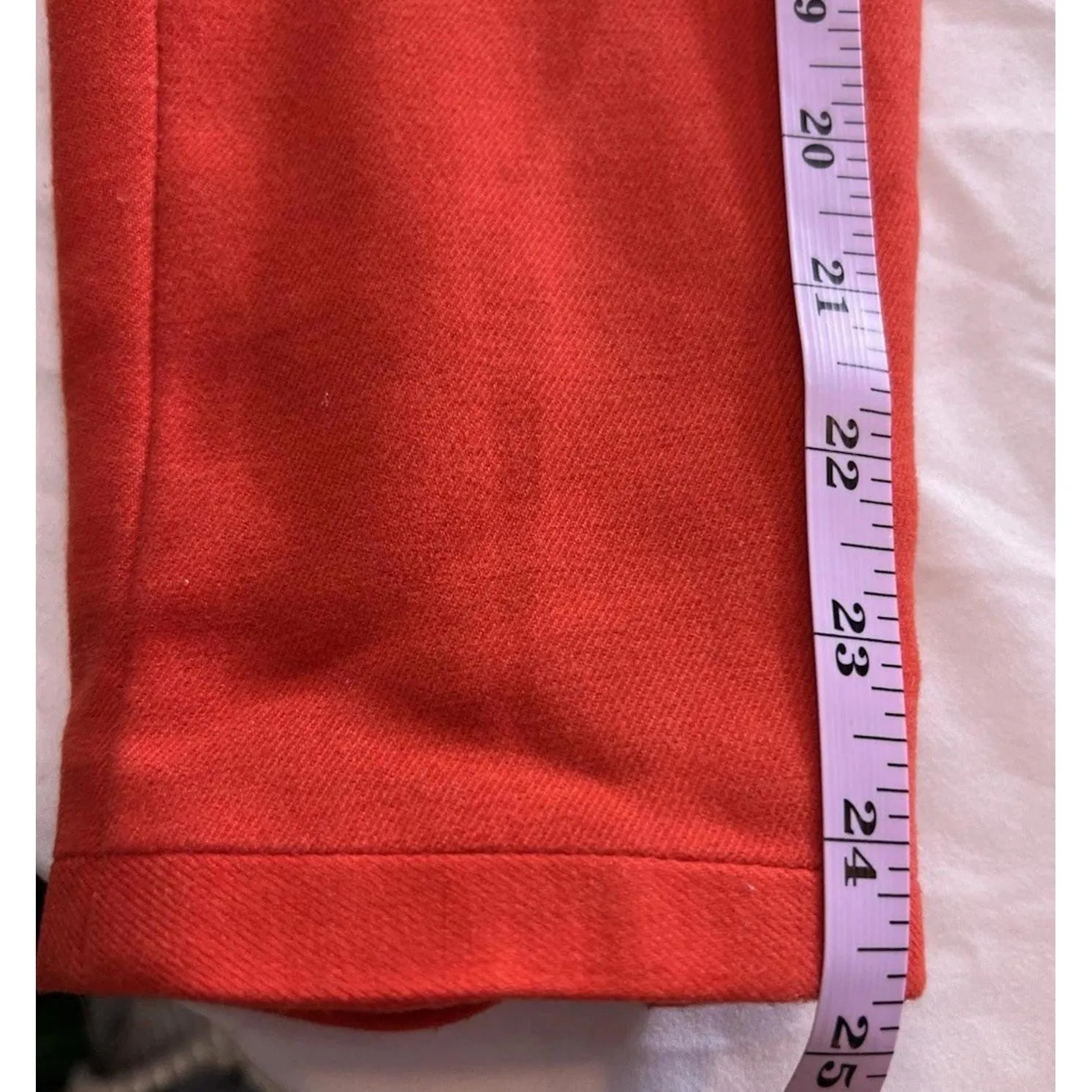 Merona orange two button tailored blazer jacket lined wool blend women 8 - Image 14