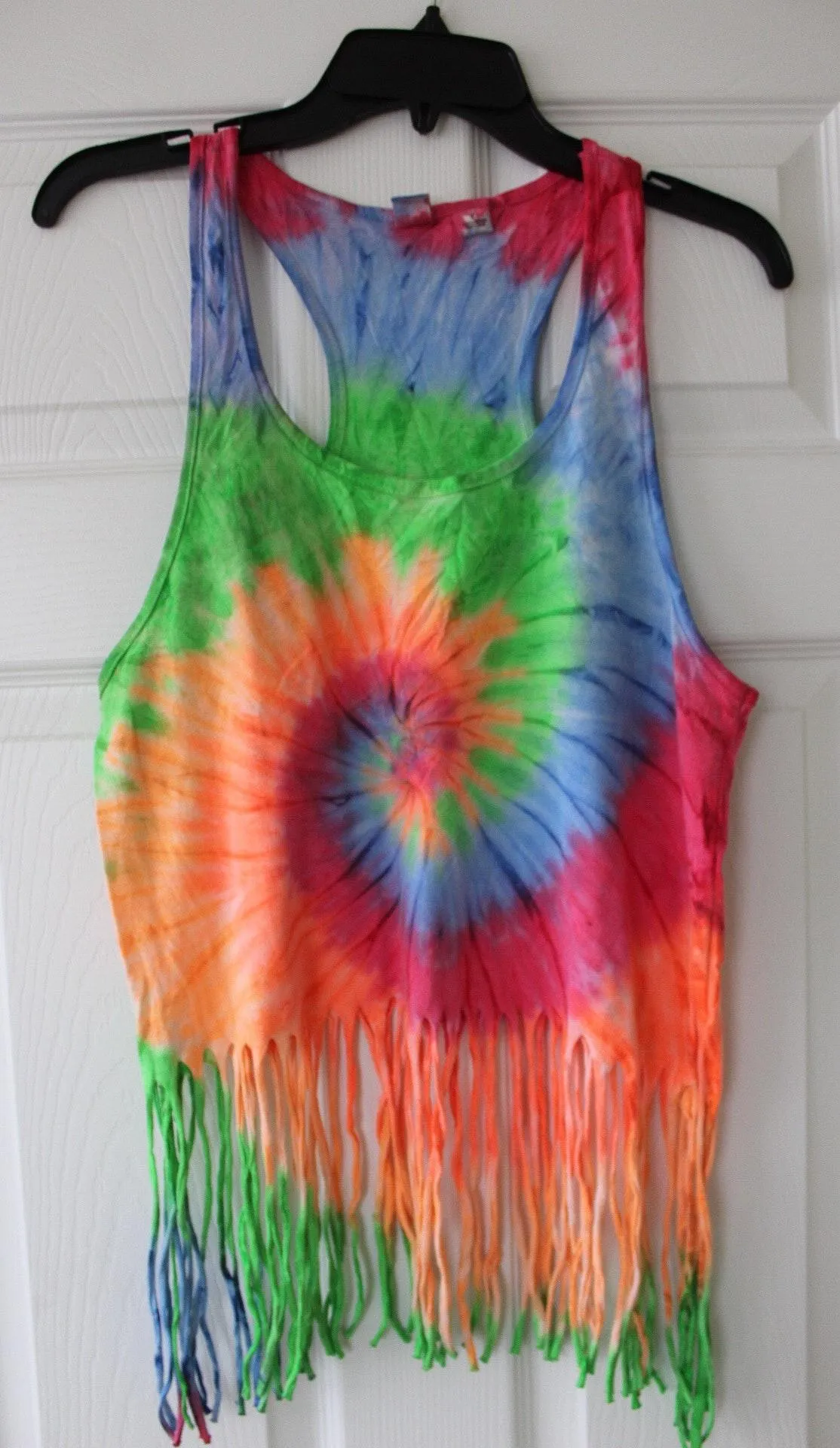 | Tie Dye Fringe Tank Top - Image 2