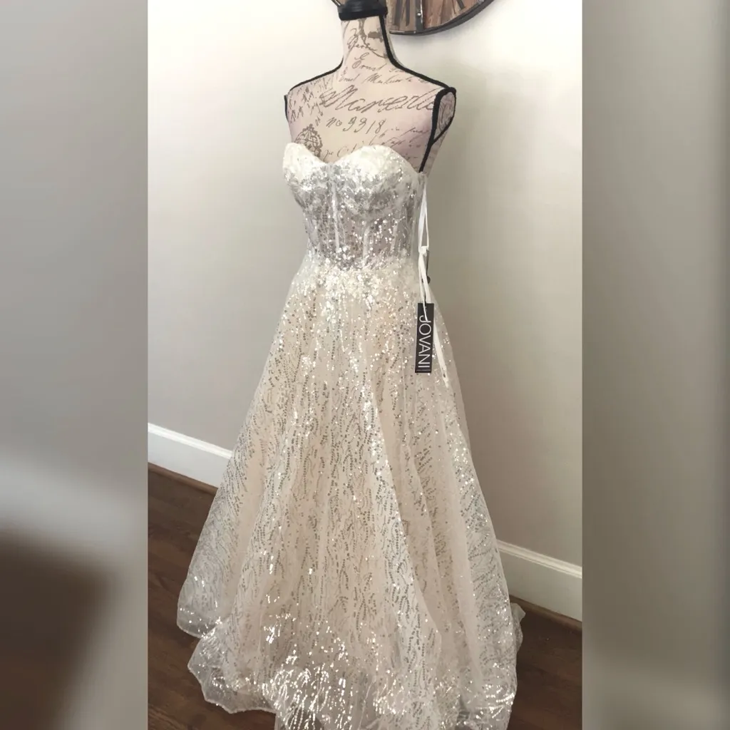 Sparkly corset prom dress, wedding dress, ball gown or pageant evening gown - Image 2