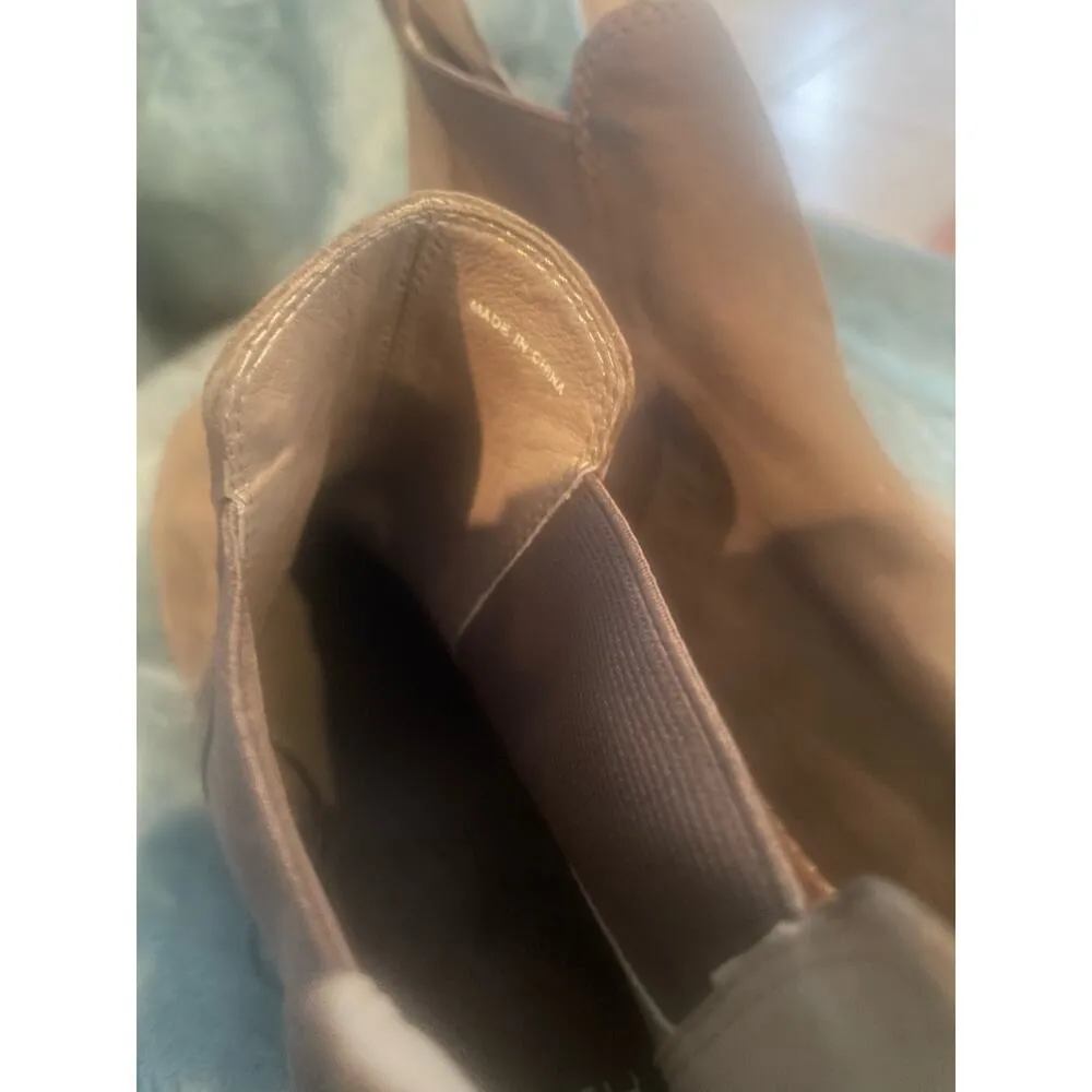 Eileen Fisher Vero Cuoio Brown All Leather Booties, S53 - Image 11