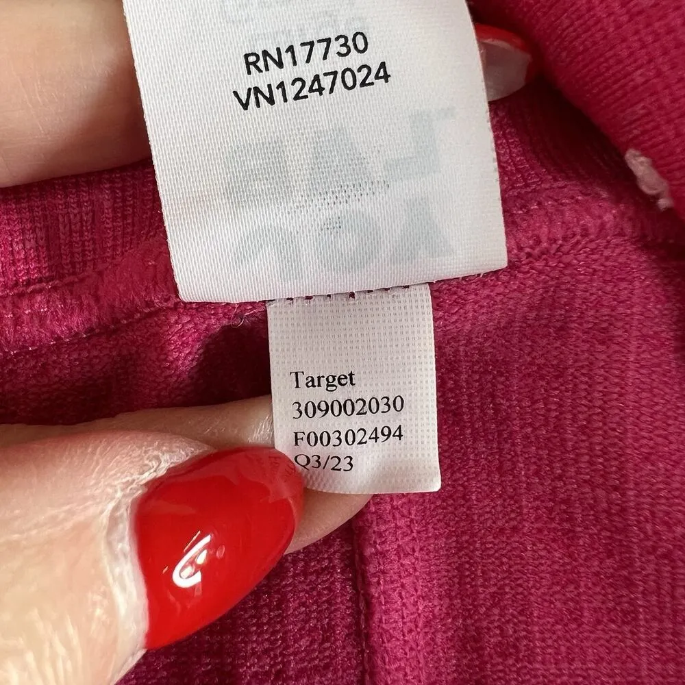 JoyLab Large L Ribbed Textured Flare Leggings Hot Pink Ankle Slits Women Joy Lab - Image 8