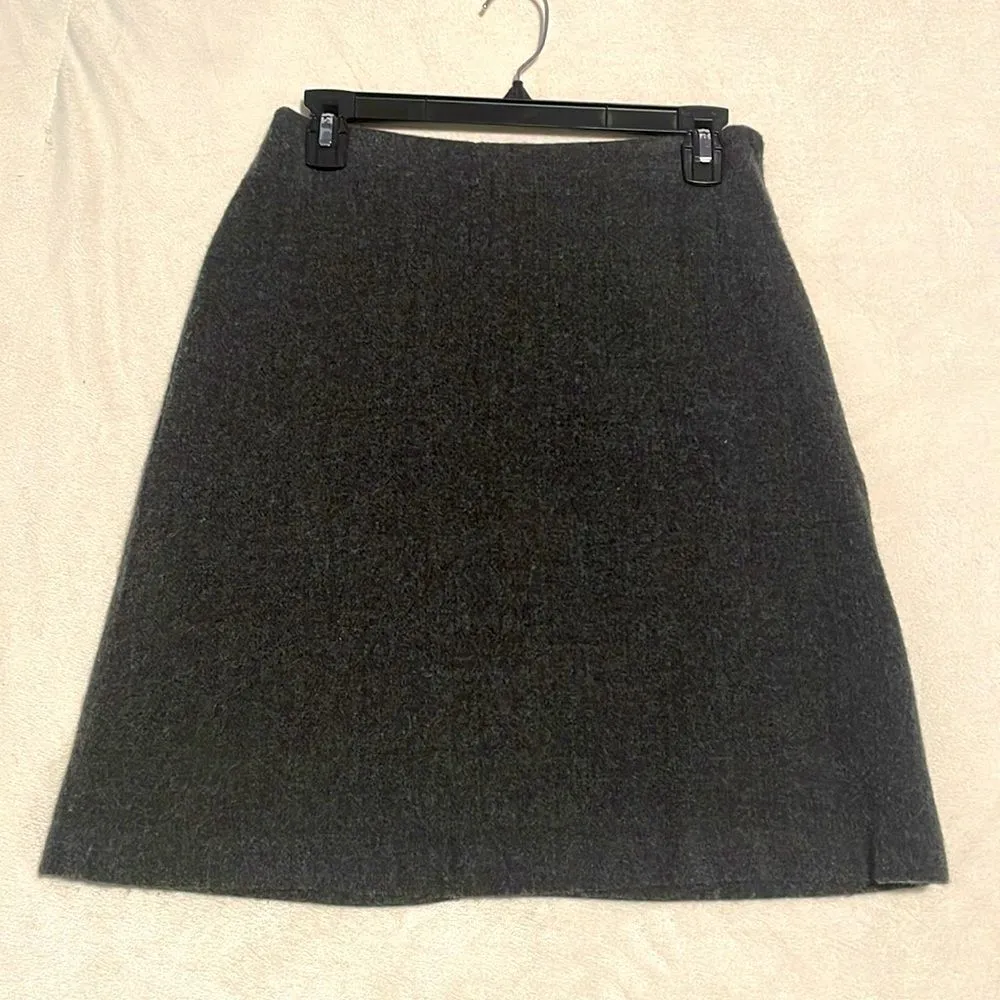 Y2K- My Michelle Wool Blend Midi Length Skirt- Dark Grey- Size 3/4 - Image 3