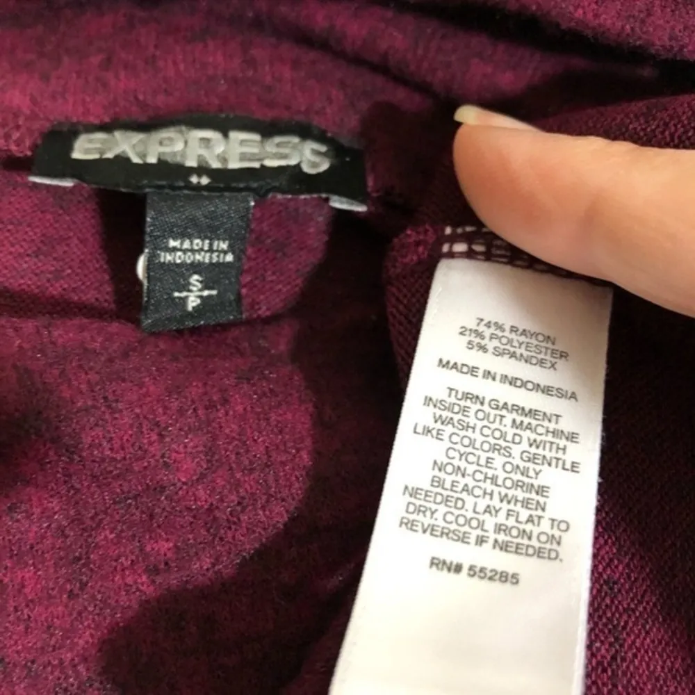 EXPRESS NWOT  Burgundy Turtleneck Shift Dress New - Image 3