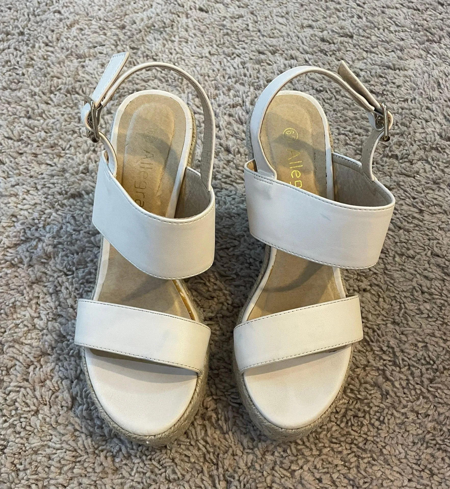 Cream Espadrilles Blue Size 6.5 - Image 2