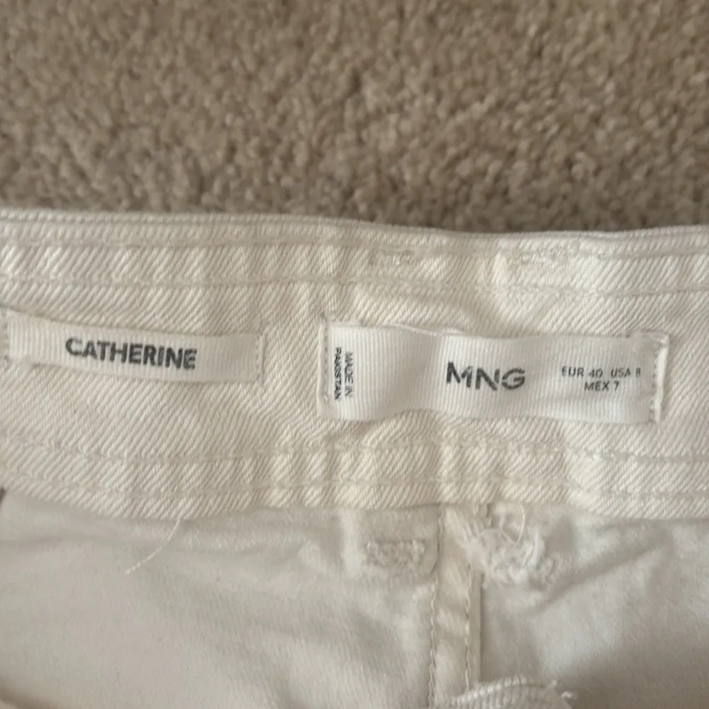 Mango white jeans wide leg high waisted - Image 3