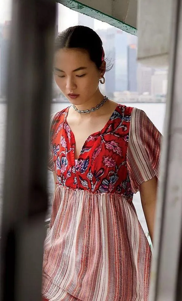 Free People | S | Under The Sun Dress Red Tunic Top Boho V-neck Back Coverup - Image 3