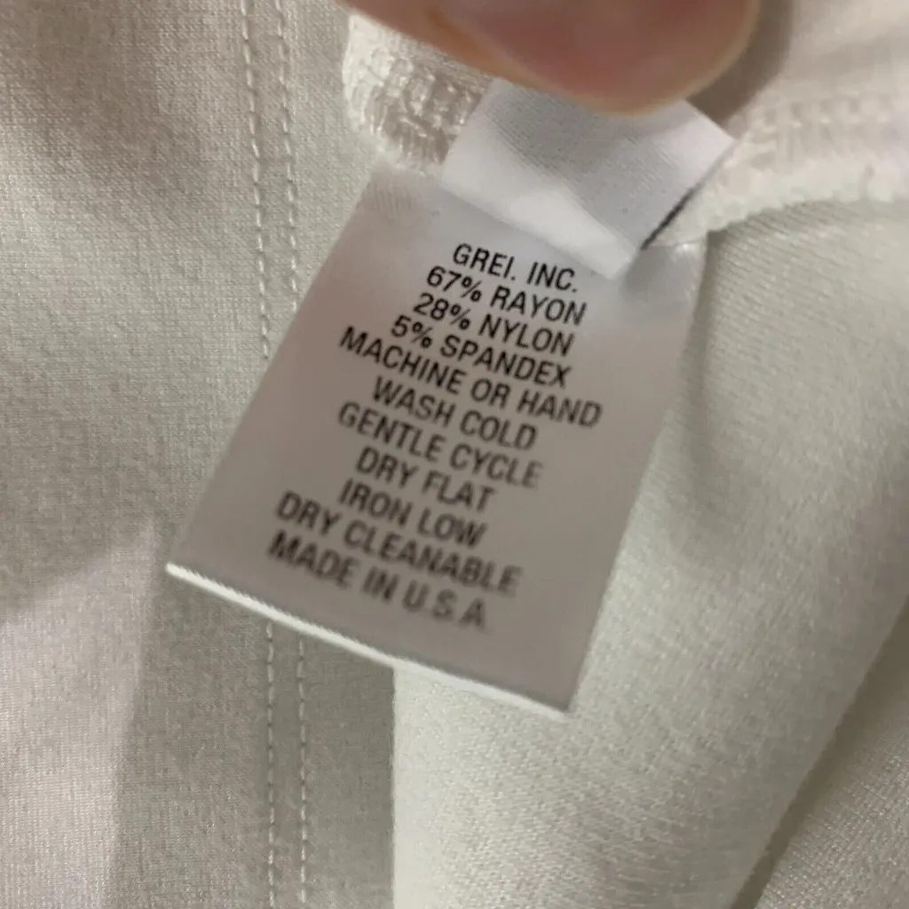 GREI New York Womens Long Sleeve Top White Minimalist Stretch Basic Layer‎ Size undefined - Image 7