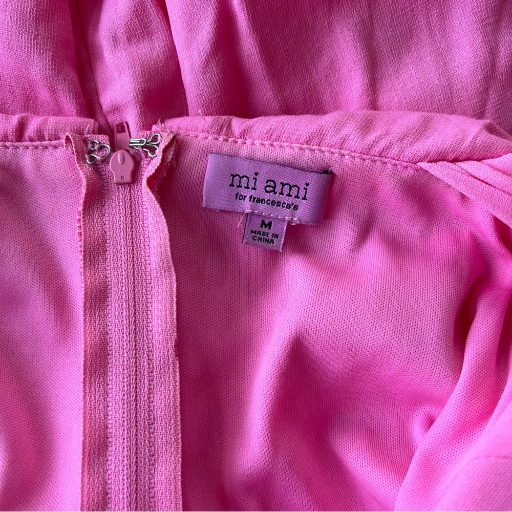 Francesca’s pink mini bow dress - Image 5