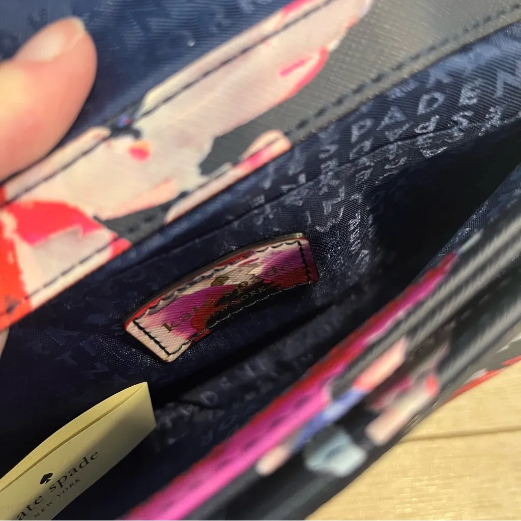 Kate Spade Laurel Way Carsen Mini Crossbody Leather Bag Floral - Image 8