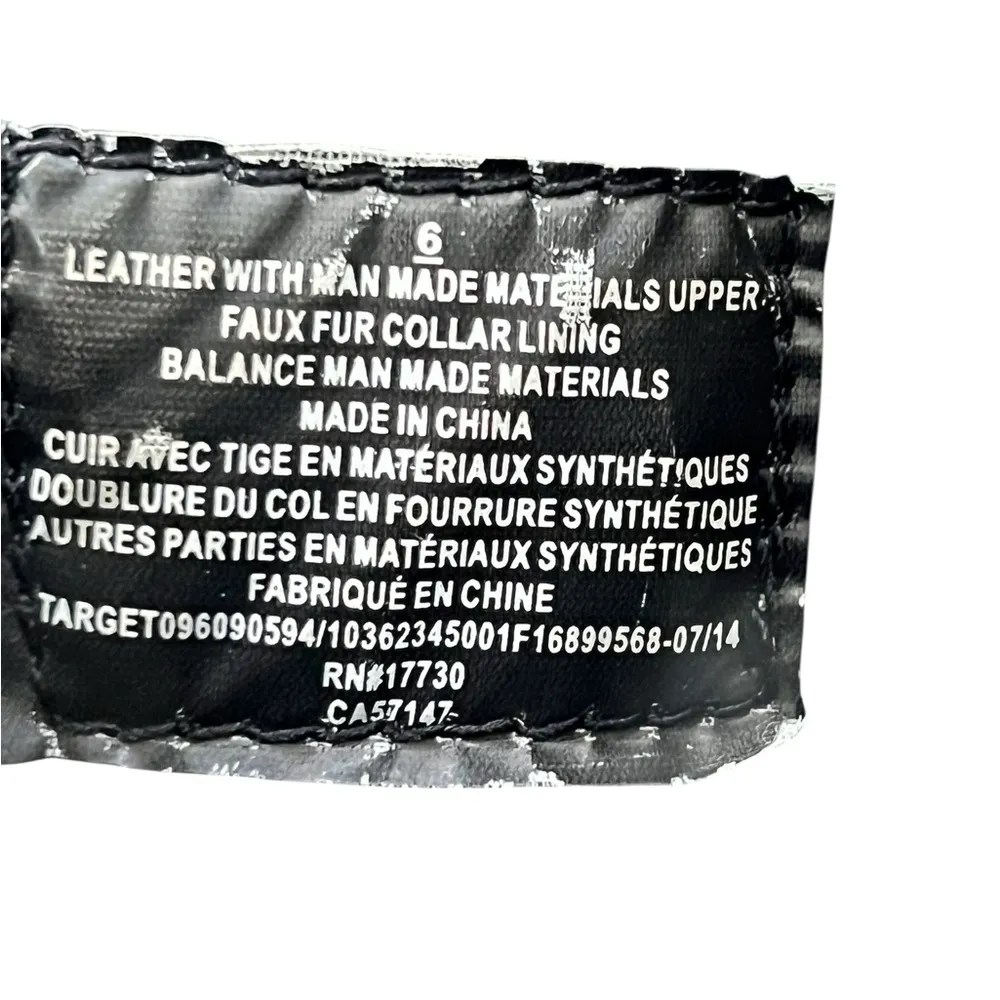 Leather & Faux Fur Waterproof Winter Boots- Target Brand - Women's Size 6 - Image 2