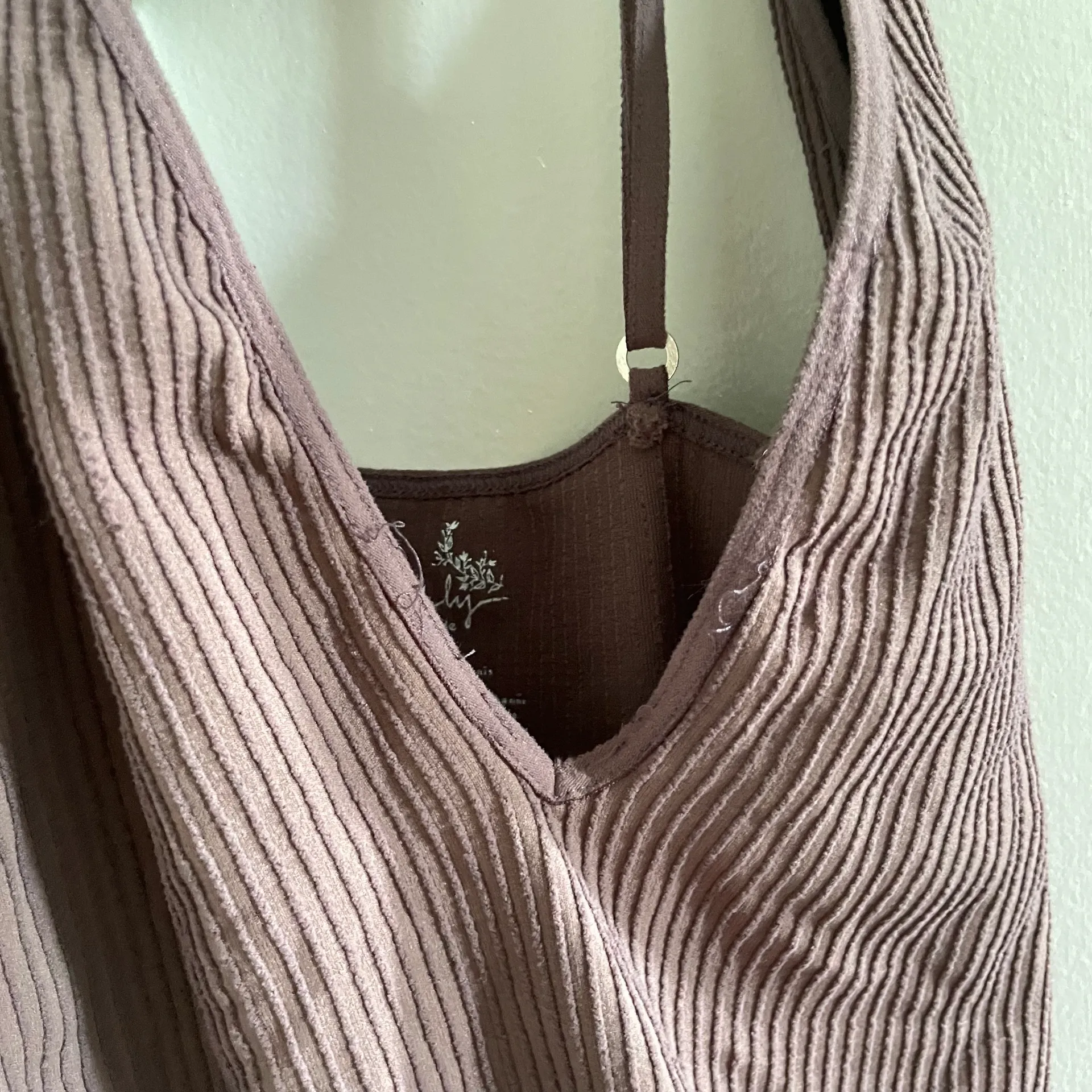 Brown Ribbed Tank Top - Image 2