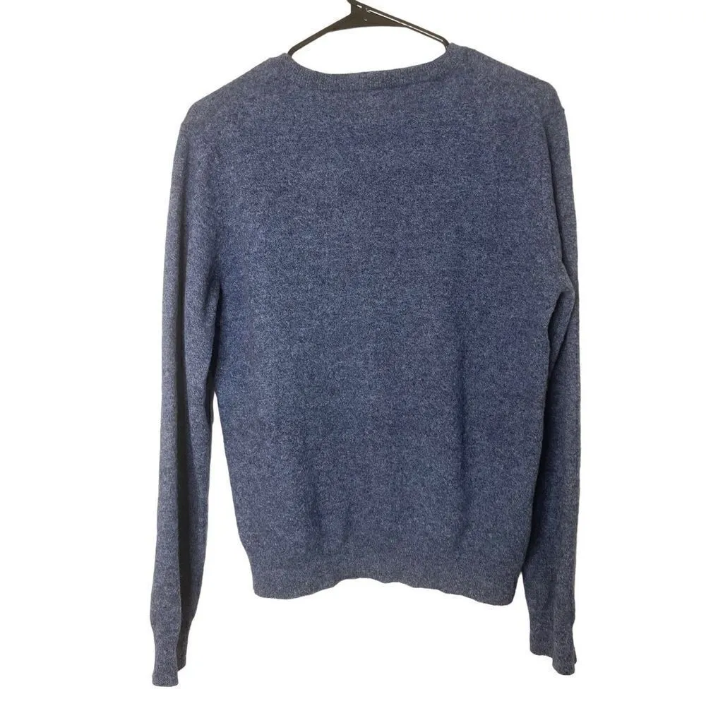 Vintage Emerald Style Blue 100% Wool Pullover Sweater, Size L‎ Size L - Image 2
