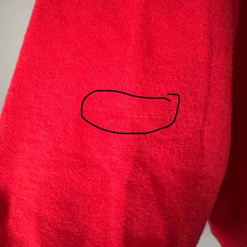 Vintage 90s Santabear Christmas Sweatshirt Red Korea Made Medium Holiday - Image 11