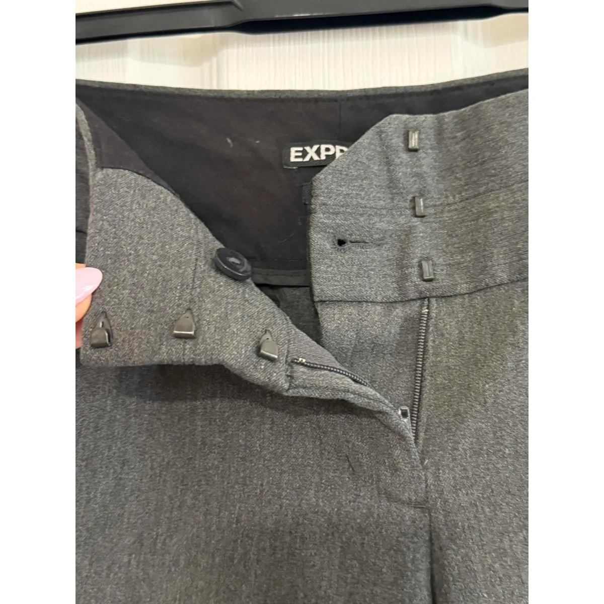 Express Editor Women's Dress Pants, Gray, Size 2R - Image 2