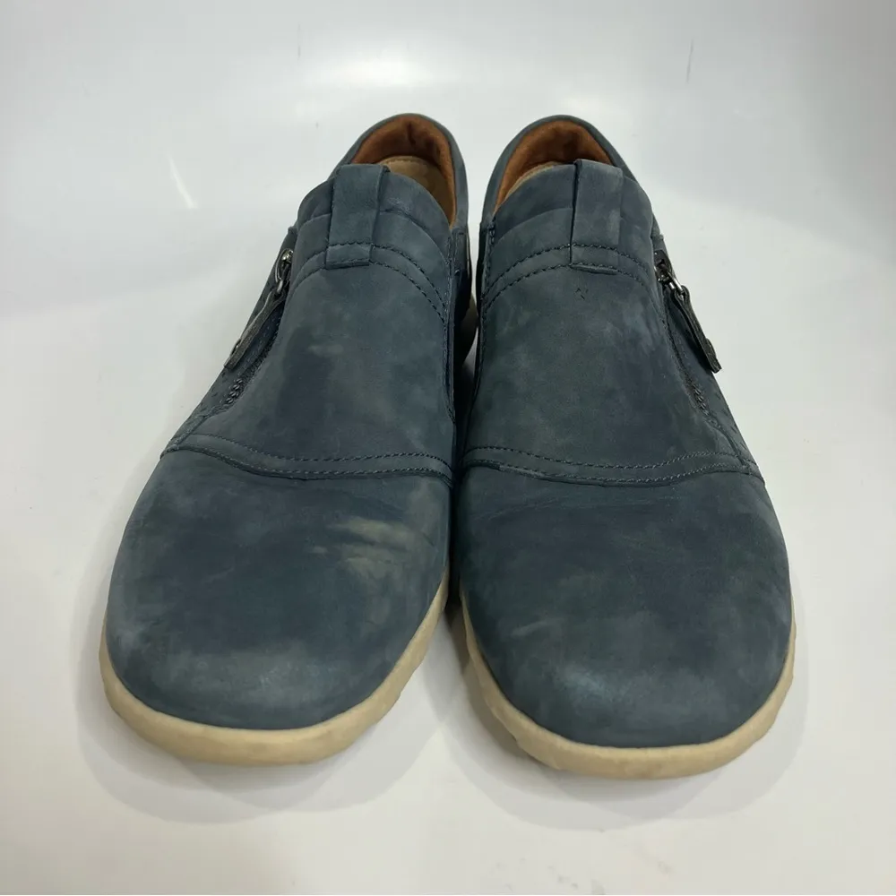 Cobb hill blue leather Amalie loafer zipper slip‎ on sneakers women’s size 9 - Image 2