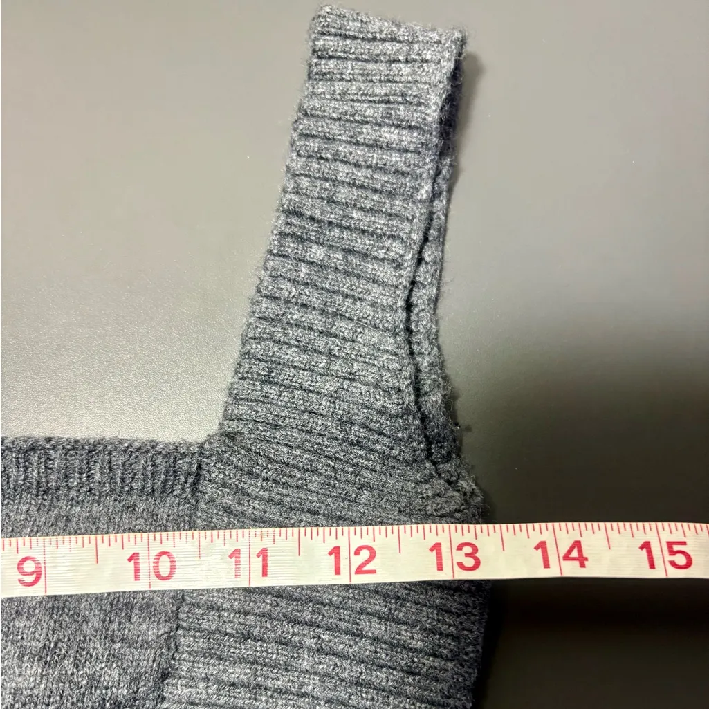 HOUSE OF CB Sia Ribbed Sweater Bralette in Grey Melange - Image 7