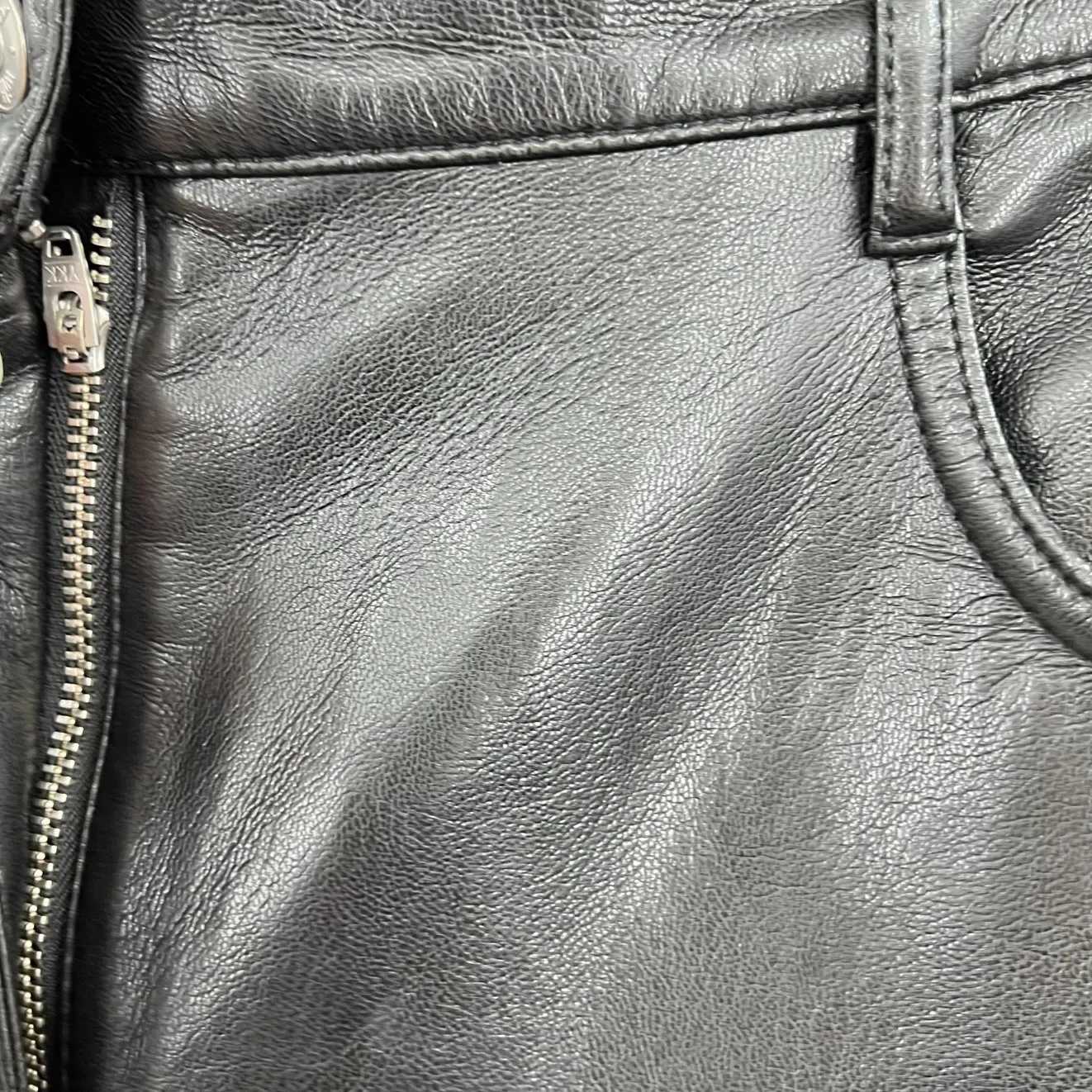 Aritzia Wilfred The Melina Pants High Waisted Vegan Leather Black Size‎ 12 - Image 6