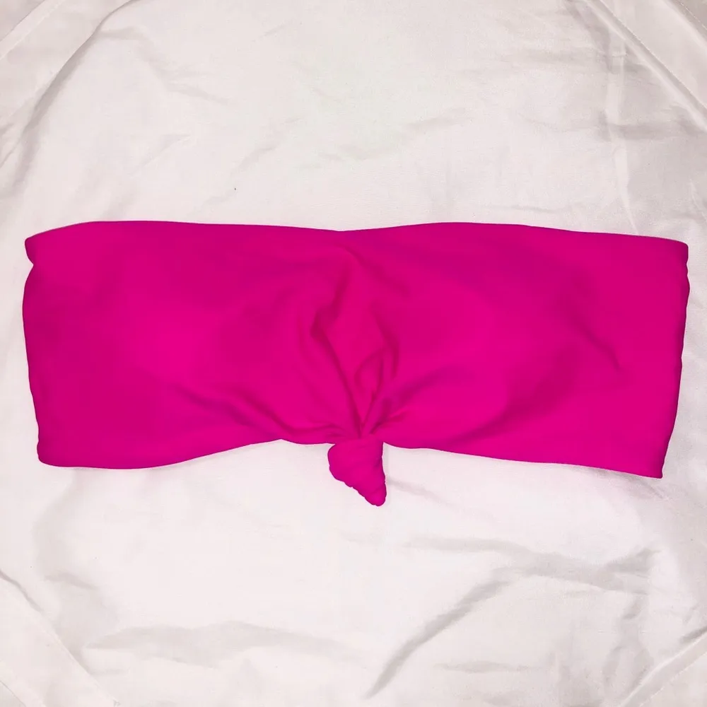 Hot Pink ZAFUL Bandeau Bikini Top - Image 4