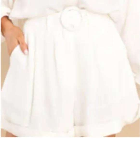 NWT ivory linen shorts- L - Image 3