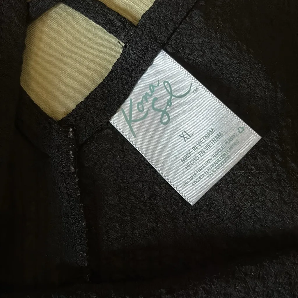 Swim cover up Black Open Back Top - Image 2