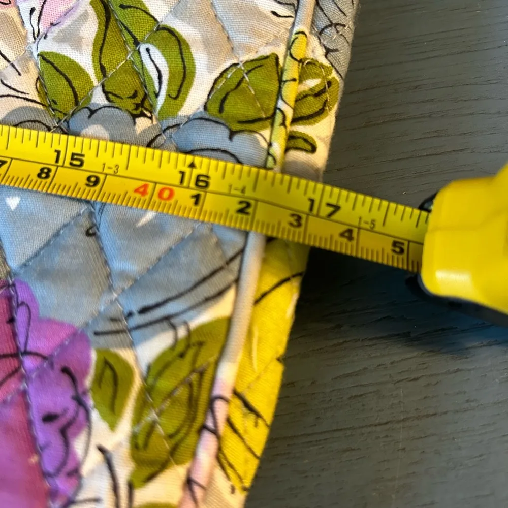 Grey and Purple Floral Print Large Laptop Sleeve - Image 2