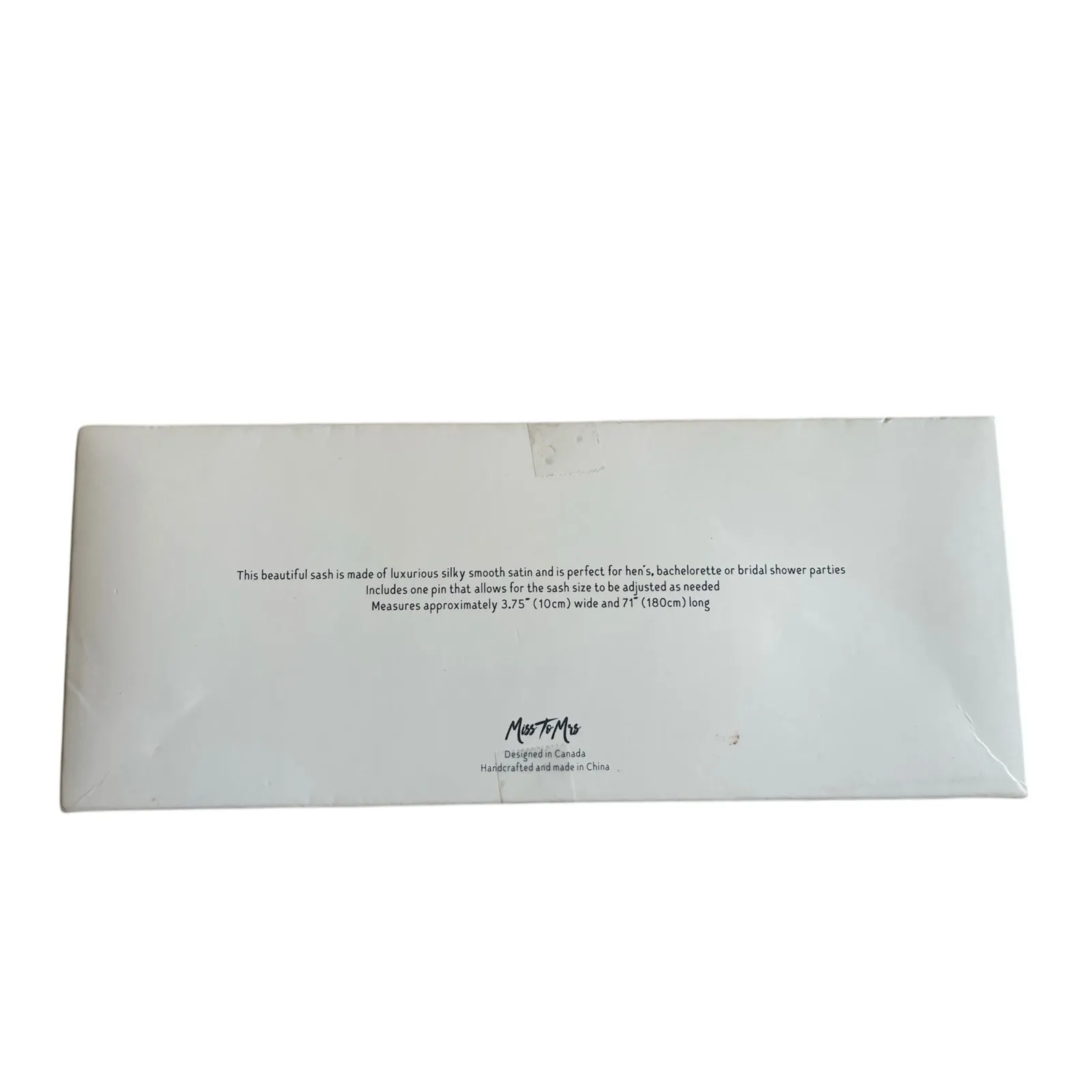 Miss To Mrs. Bride to Be‎ Party Sash with Gold Clasp - Image 3