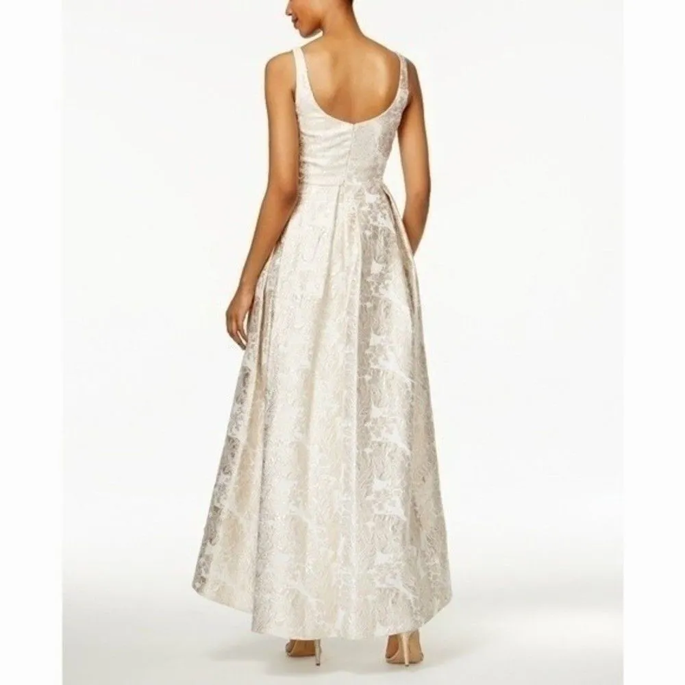 New! BETSY & ADAM Embellished-Waist Brocade High-Low Party Dress Gown Size 4 - Image 2