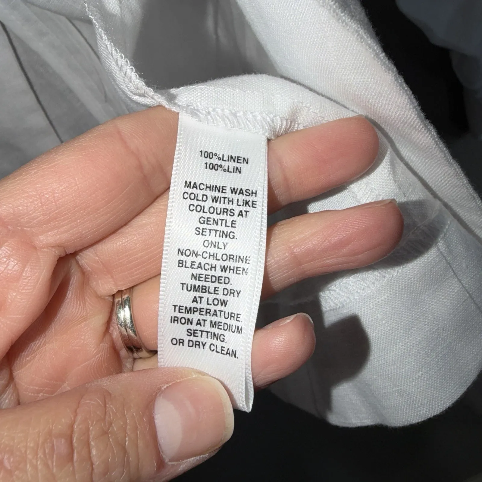 Saks Fifth Avenue Woman’s 100% Linen Blazer Open Front White Size S 3/4 Sleeve - Image 7