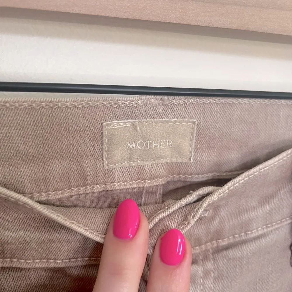 MOTHER Stunner Zip Ankle Step Fray Jean Tan Size 30 - Image 4