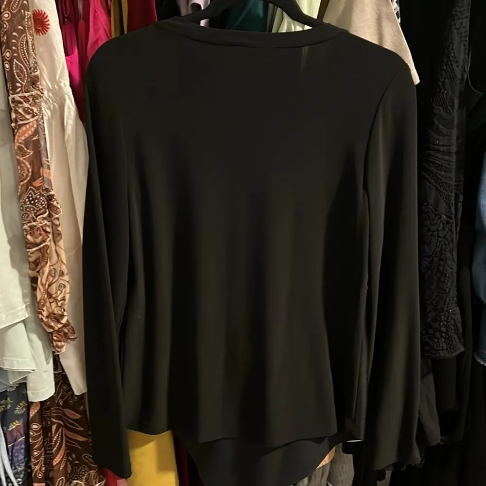 Joseph Ribkoff asymmetrical tunic top leather zipper - Image 6