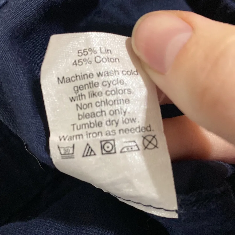 J Crew Factory navy linen blend boardwalk pull on mini shorts 3” inseam size 4 Blue - Image 7