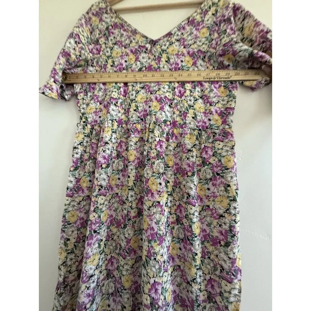 JDY solis 3/4 sleeve flower print women woven midi dress in black 38 - Image 4