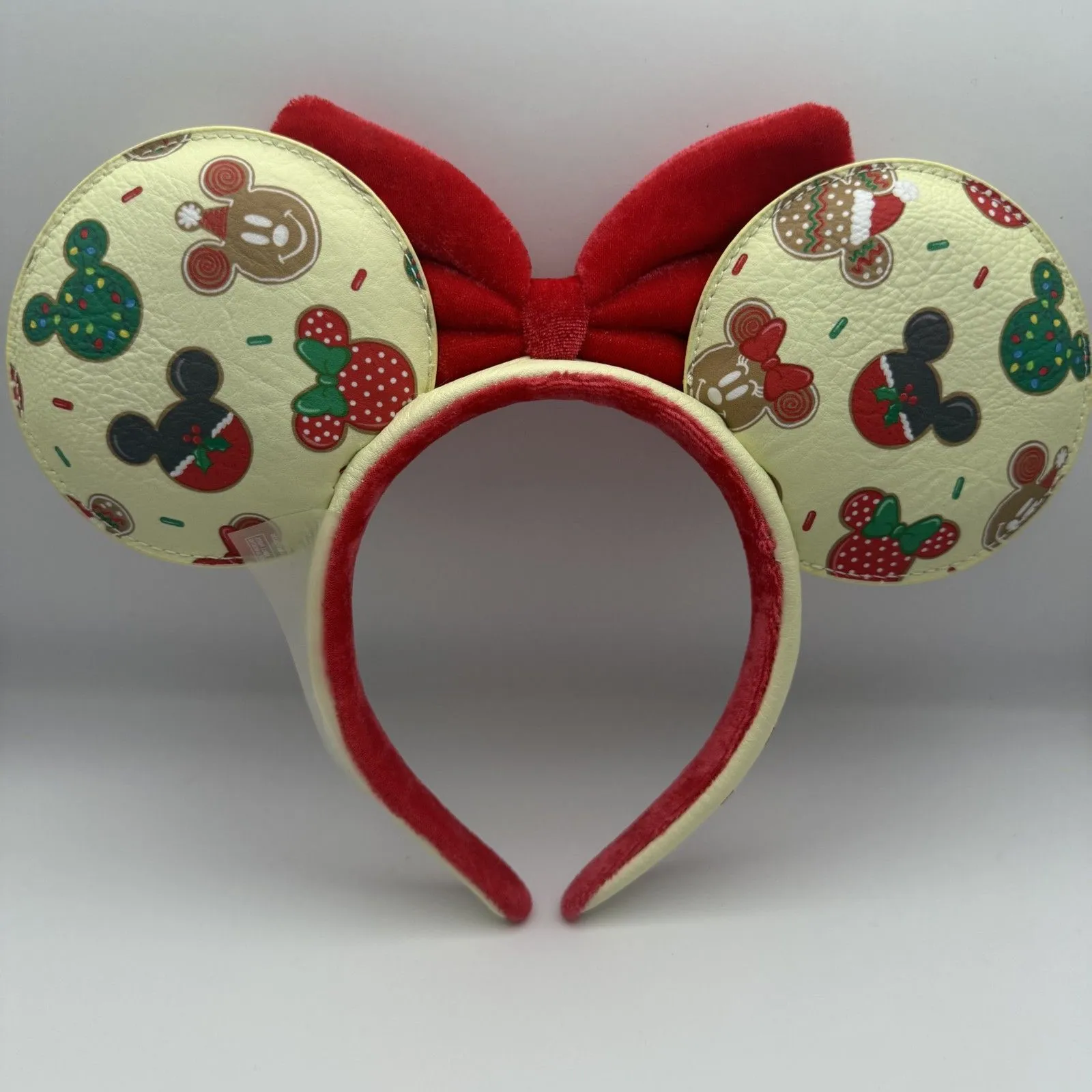 Disney Loungefly Mickey & Minnie Mouse Holiday Cookie Ears Headband Christmas - Image 2