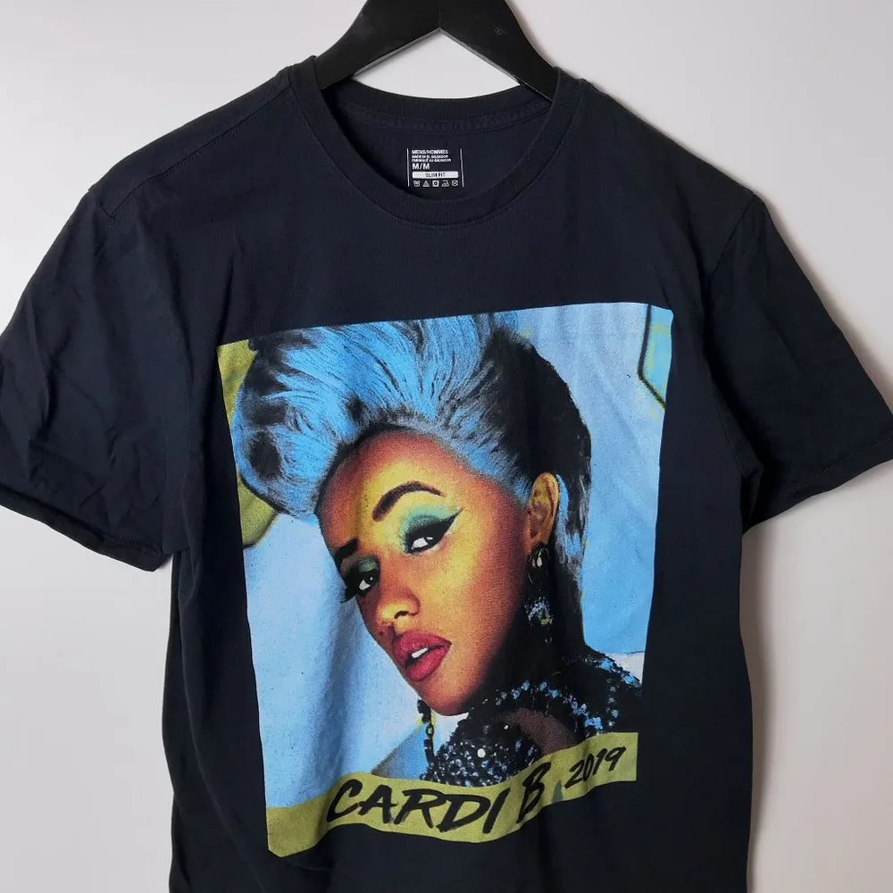 2019 Cardi B Rap Tee American Tour T Shirt Female Rapper Artist Music Graphic - Image 5