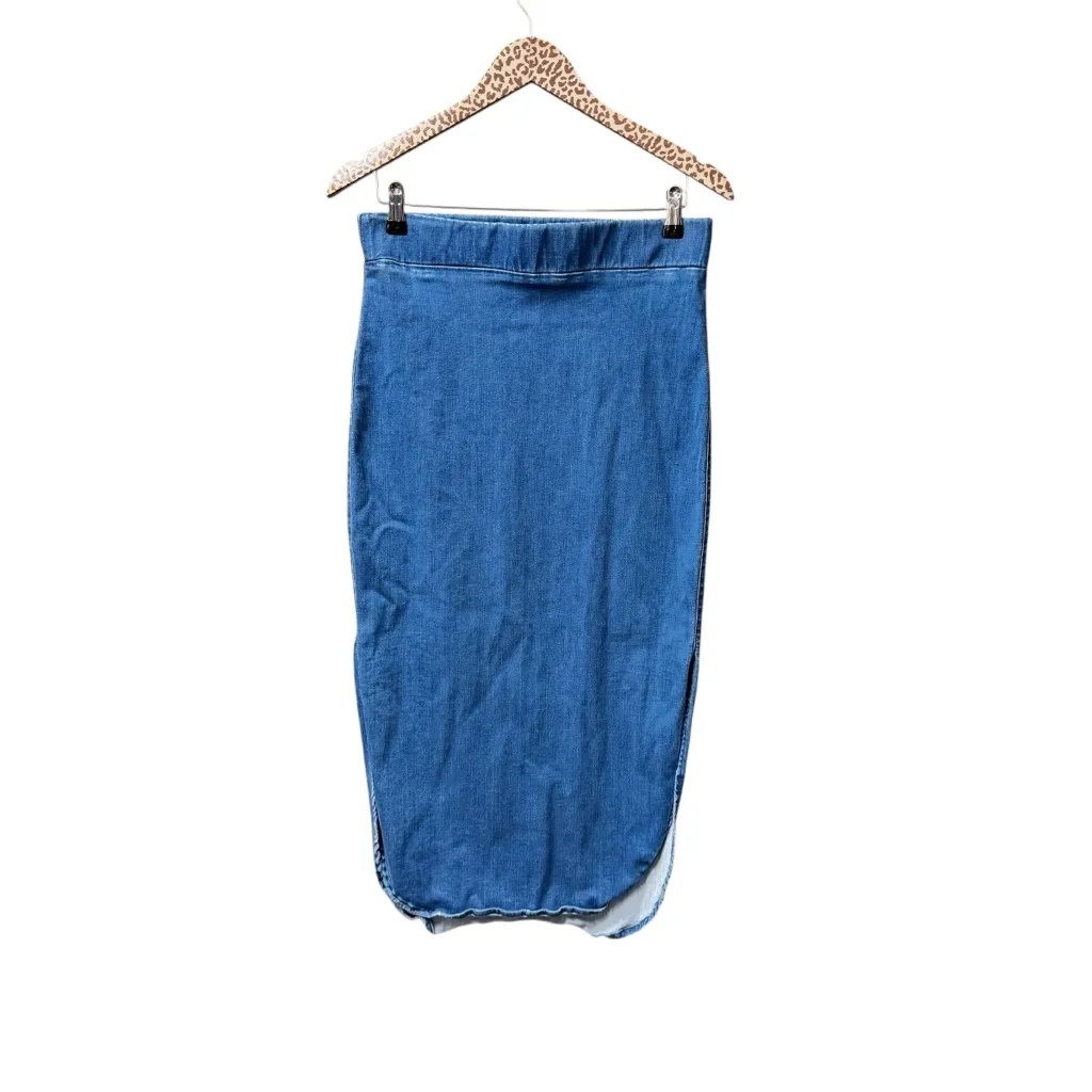 Frank & Eileen Donegal Unforgettable Italian Performance Denim Midi Skirt 10 - Image 4