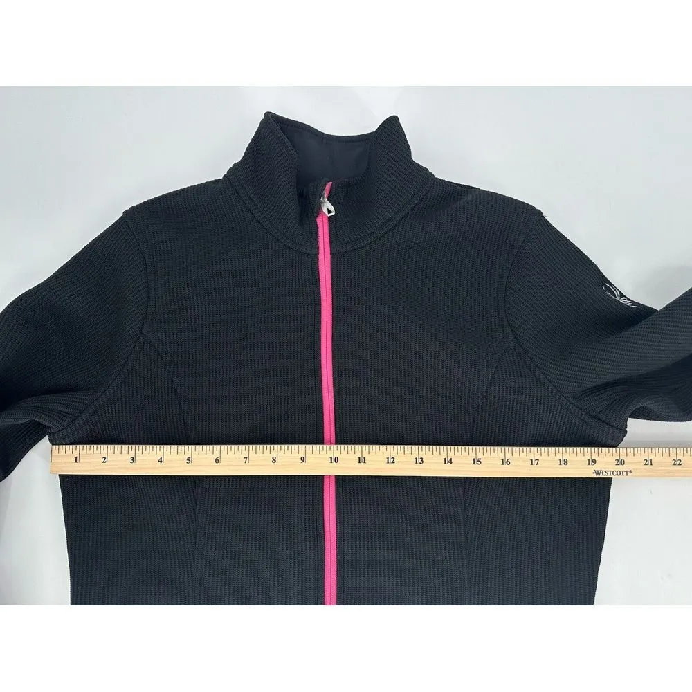 Spyder Bandita Full Zip Stryke Jacket Women's Size Large Fleece Lined Knit Black - Image 10