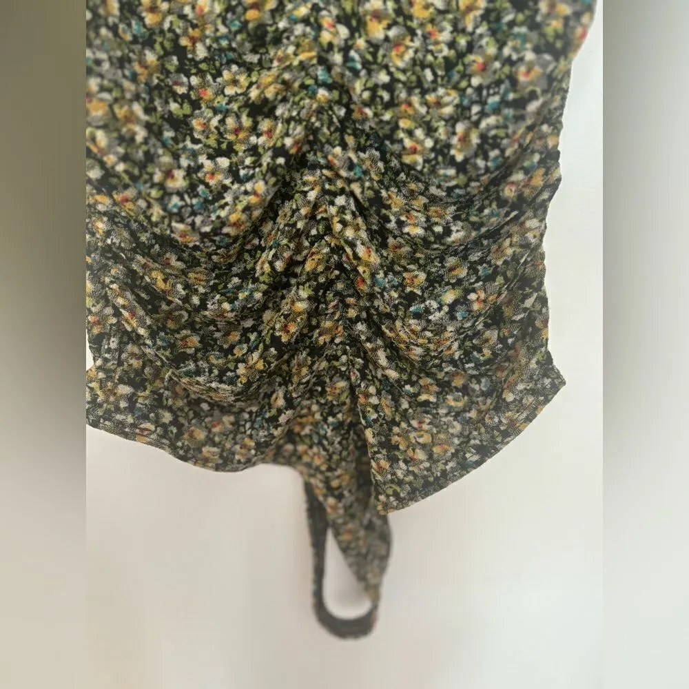 Leith floral rusched bodysuit size XS - Image 6
