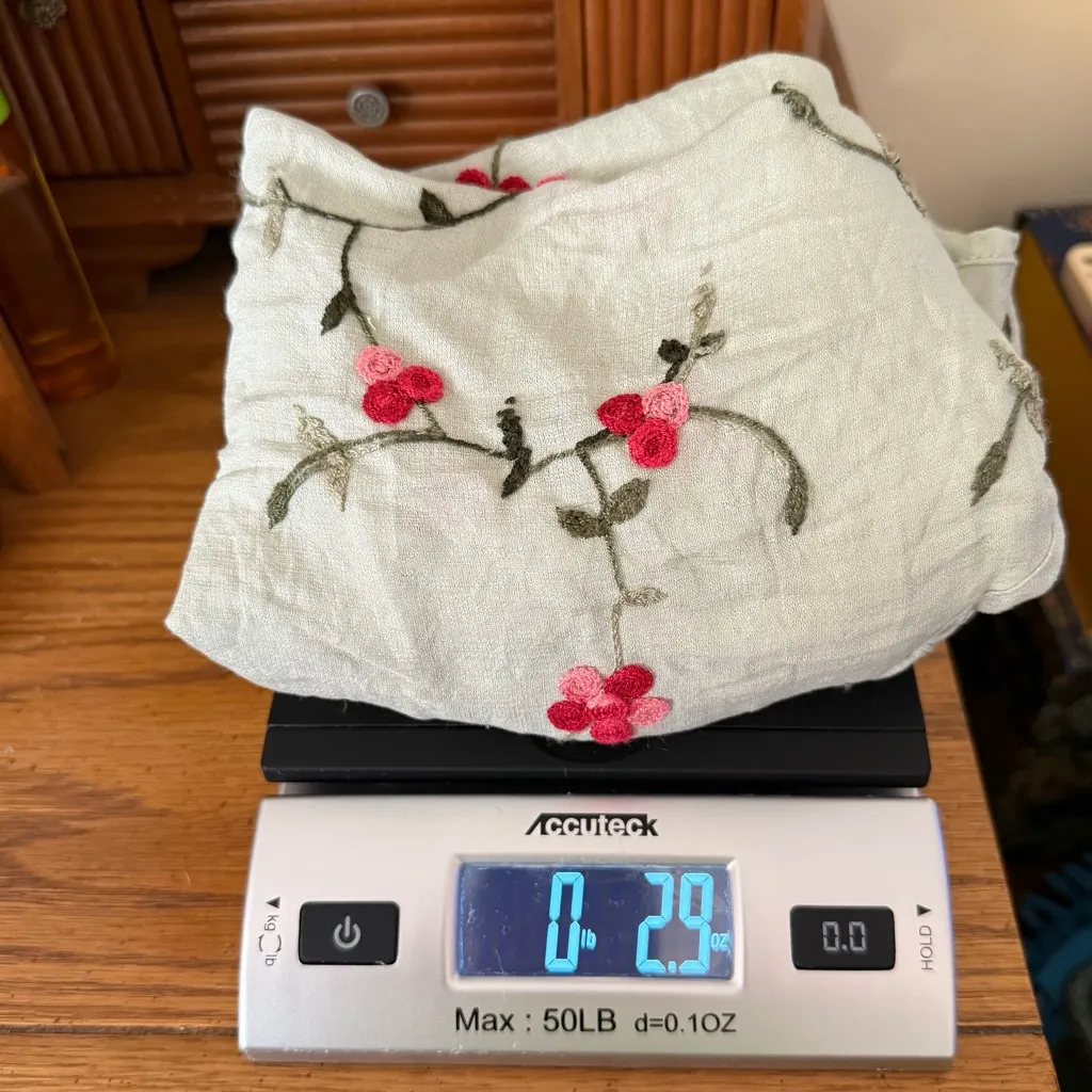 Kindred Anthro Petite Small Floral Embroidered Top V Neck Unlined Cottagecore - Image 13