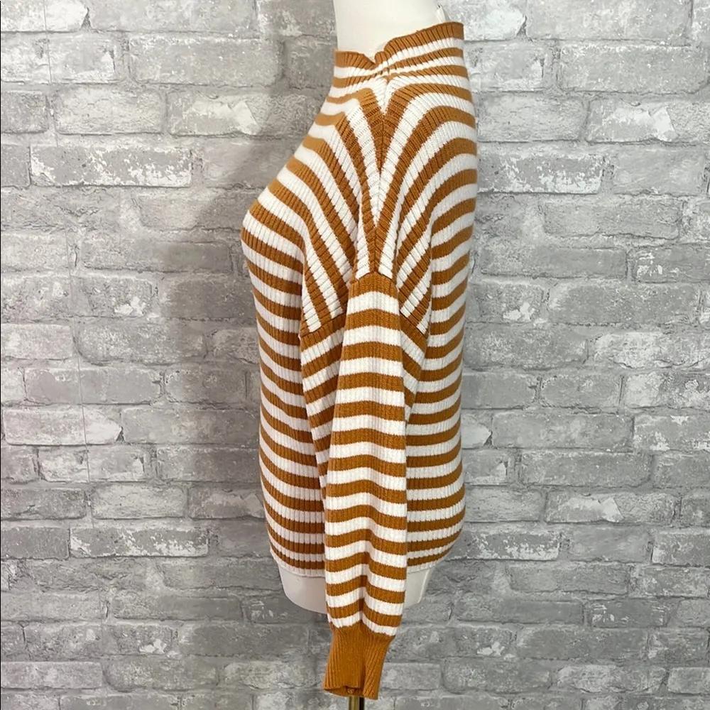 Line & Dot Marigold Mockneck Stripe Sweater - Image 3